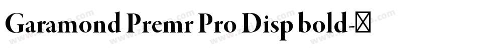 Garamond Premr Pro Disp bold字体转换